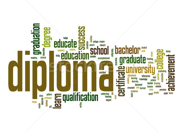 Diploma word cloud Stock photo © tang90246