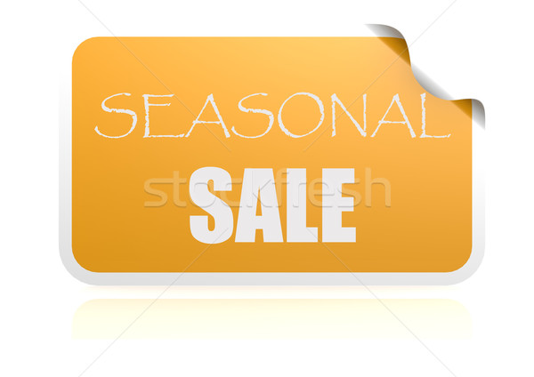 Seasonal sale yellow sticker Stock photo © tang90246