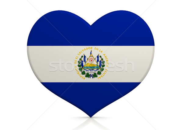 El Salvador inimă fundal călători pavilion ţară Imagine de stoc © tang90246