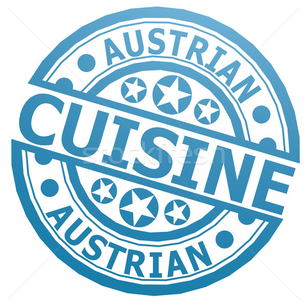 Austrian cuisine stamp Stock photo © tang90246