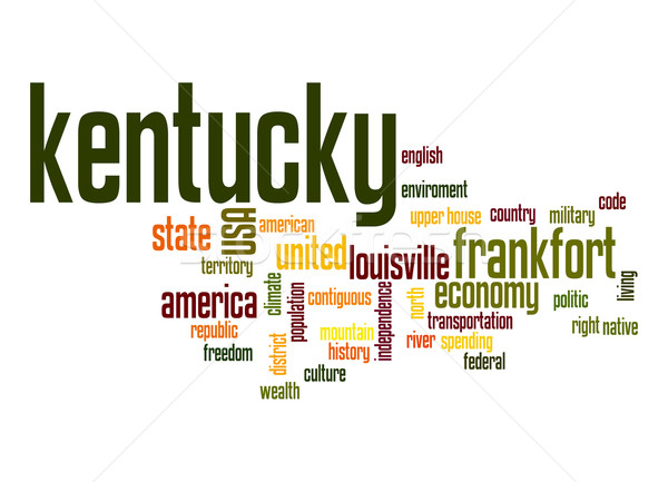 Kentucky chmura słowo Chmura wolności historii graficzne Zdjęcia stock © tang90246
