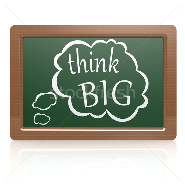 Stock photo: Think big black board