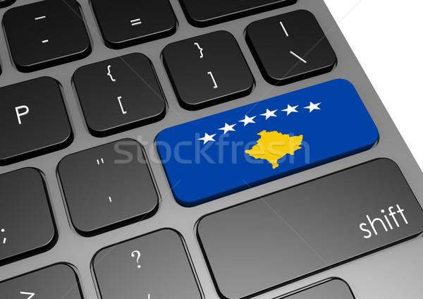 Foto stock: Kosovo · teclado · imagem · prestados · usado