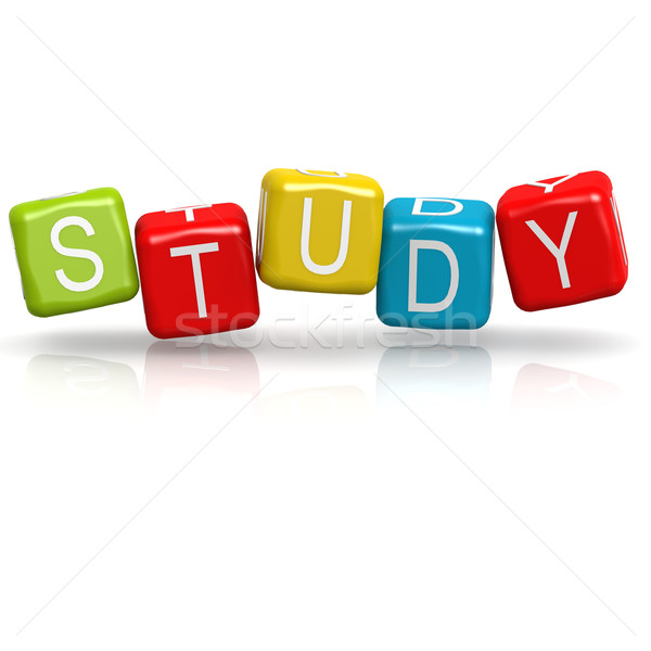 Study cube word Stock photo © tang90246