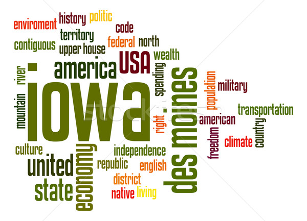 Iowa word cloud Stock photo © tang90246