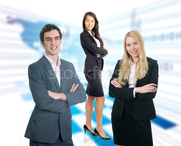 Foto stock: Formal · pessoas · de · negócios · moço · terno · confiança · em · pé