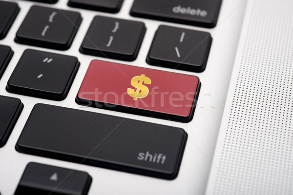 Dolar işareti bilgisayar klavye iş teknoloji imzalamak Stok fotoğraf © tangducminh