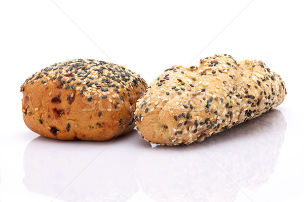 Dwa pieczywo pełnoziarniste zdrowych biały zdrowia chleba Zdjęcia stock © tangducminh