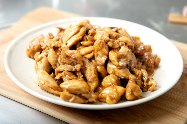 китайский продовольствие куриные блюдо таблице Сток-фото © tangducminh