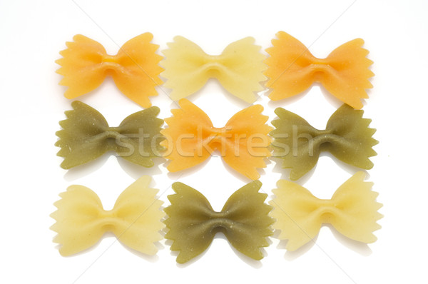 Stock photo: Farfalle tricolore pasta