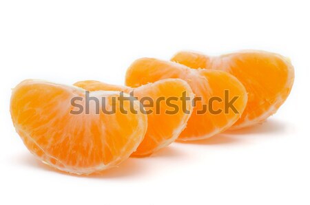 Stock fotó: Mandarin · hámozott · izolált · fehér · étel · egészség