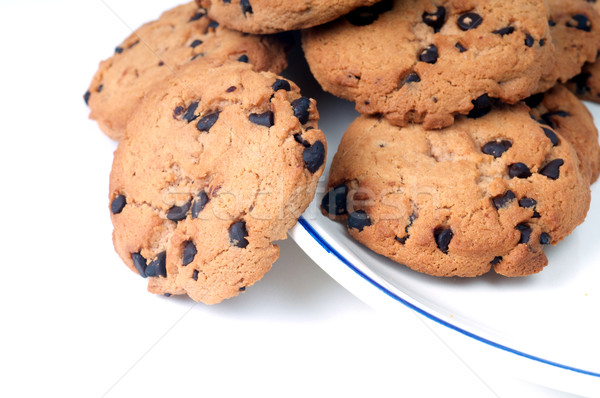 Chocolate Chips on plate Stock photo © tangducminh