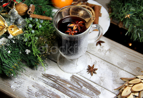 [[stock_photo]]: Traditionnel · Noël · bois · séché · oranges · couronne