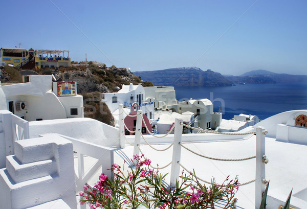 Foto stock: Santorini · Grécia · belo · ver · paisagem · mar