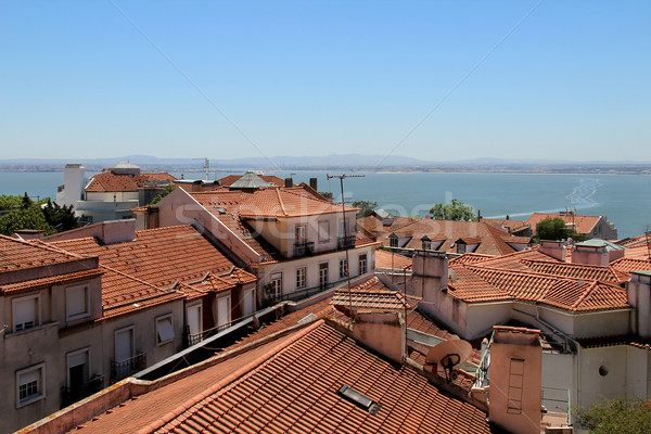Lisbona tetti Portogallo panorama città strada Foto d'archivio © tannjuska