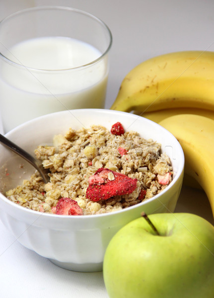 Healthy breakfast: muesli and fruits  Stock photo © tannjuska