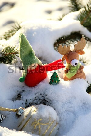 [[stock_photo]]: Noël · temps · jouets · décoration · faible · drôle