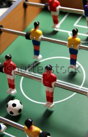 Stok fotoğraf: Tablo · oyuncak · futbol · futbol · sahası · oyuncular · top