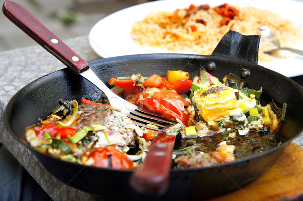 Meat with vegetables  Stock photo © tannjuska