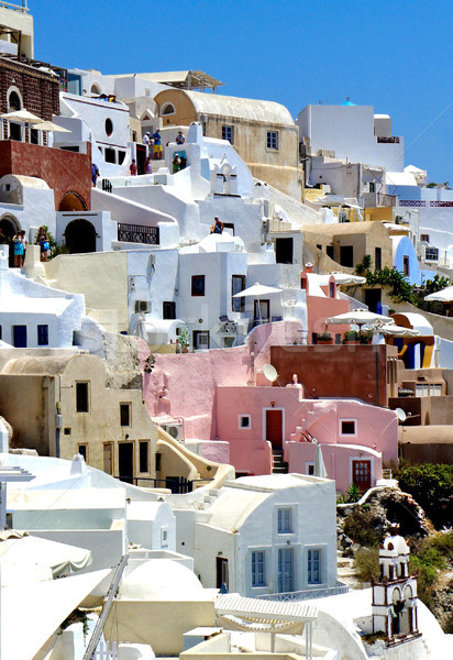 Stockfoto: Verbazingwekkend · witte · huizen · santorini · Griekenland · muur