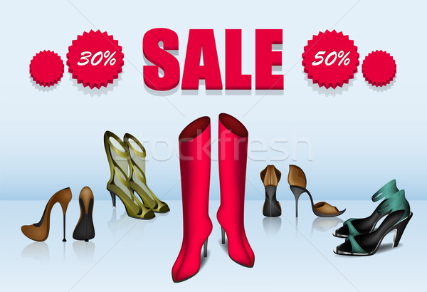 Five different shoes in sale Stock photo © tanya_ivanchuk