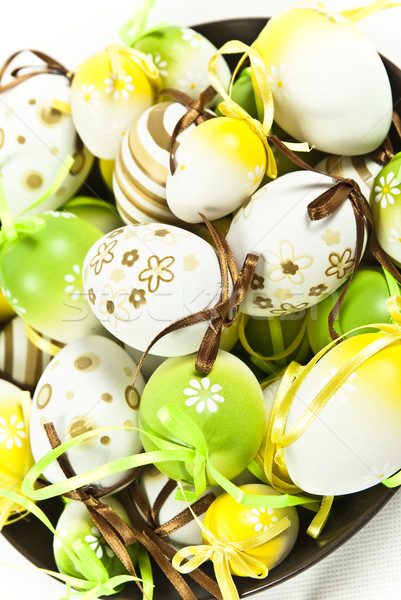 Paskalya yumurtası Paskalya yumurta yeşil tatil kutlama Stok fotoğraf © tarczas