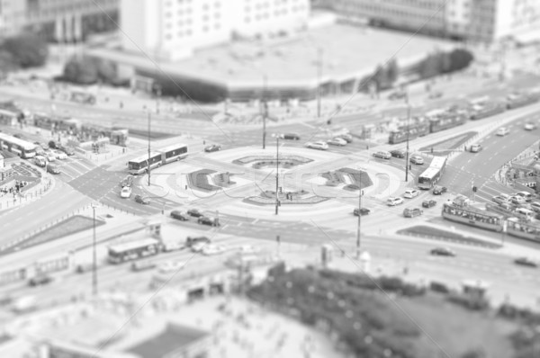 roundabout in the city at rush hour Stock photo © tarczas