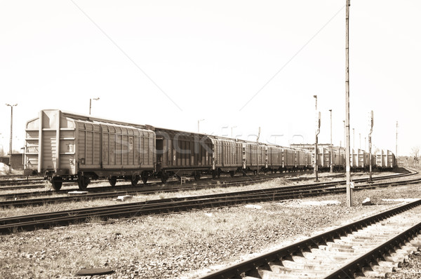train on the siding  Stock photo © tarczas