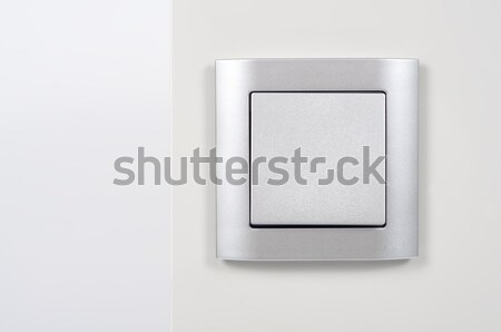 retro white light switch on the wall Stock photo © tarczas