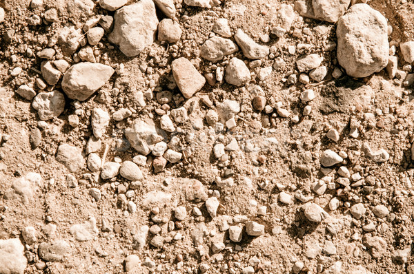 Dry soil and stones of an agricultural field  Stock photo © tarczas