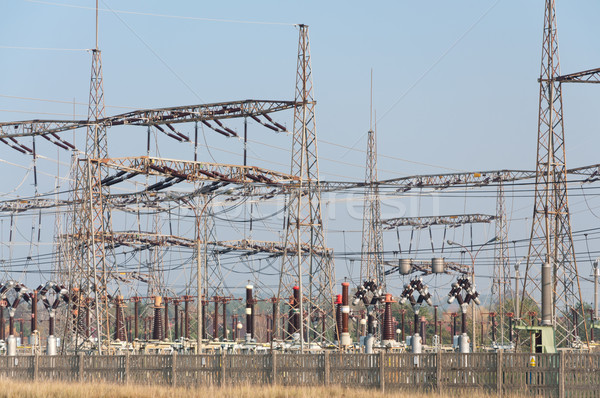 insulators on power plant Stock photo © tarczas