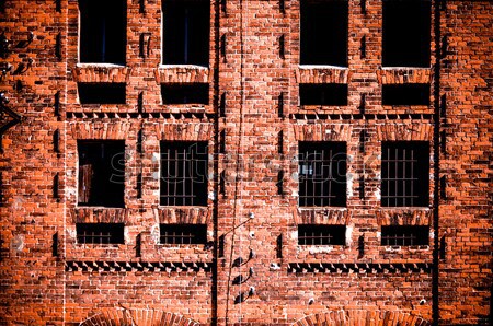 Ruïneren oude Windows muur huis textuur Stockfoto © tarczas