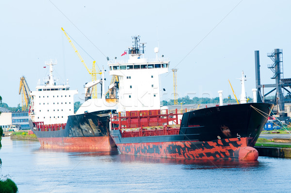 container ships in dockyard Stock photo © tarczas