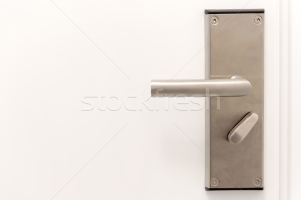 Puerta metal manejar blanco madera diseno Foto stock © tarczas