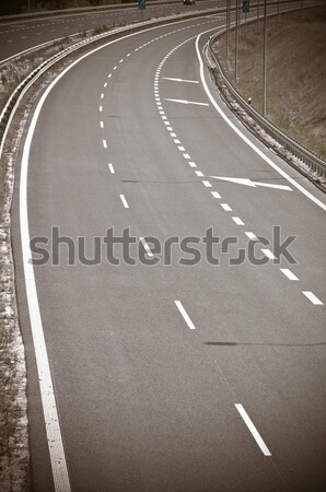 空っぽ アスファルト 道路 道路 風景 ストックフォト © tarczas