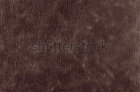 Stock photo: dark grunge scratched leather to use as background