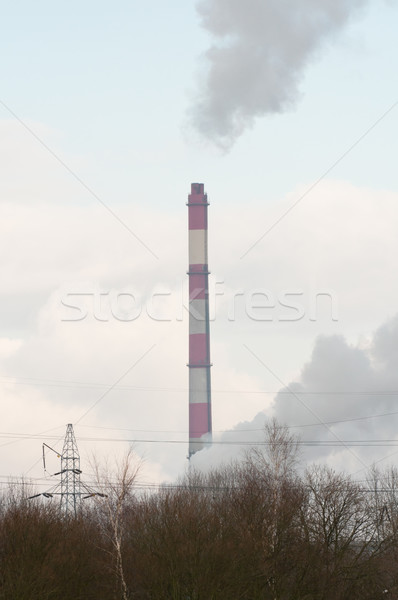 Foto stock: Sujo · fumar · poluição · químico · fábrica · tecnologia