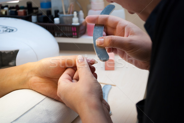 Mulher mão manicure corpo saúde feminino Foto stock © tarczas