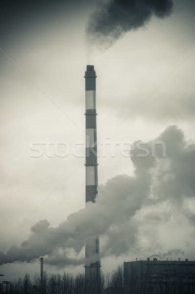 Stock foto: Schmutzigen · Rauch · Verschmutzung · chemischen · Fabrik · Technologie