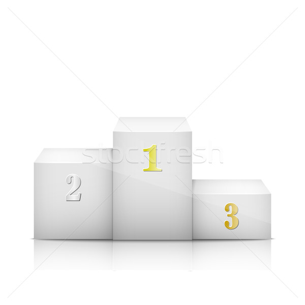 White Olympic Pedestal With Numbers Stock photo © TarikVision