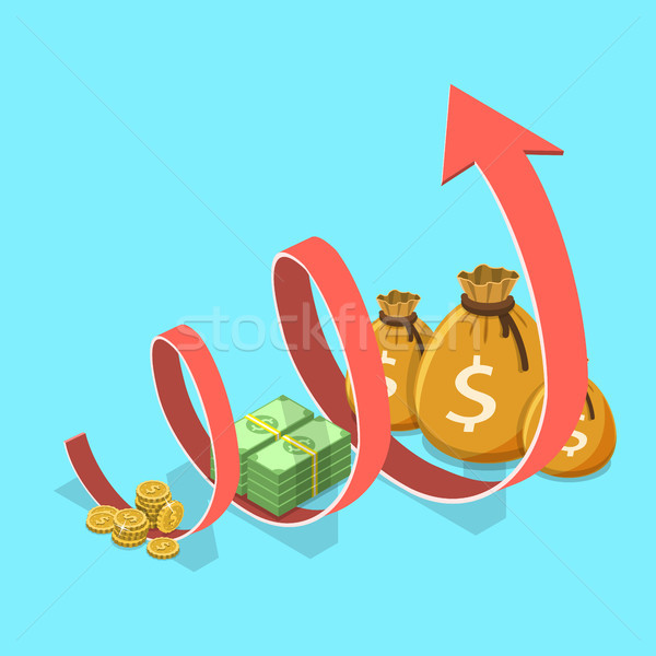 Concept of financial growth, business productivity, ROI, financial performance. Stock photo © TarikVision