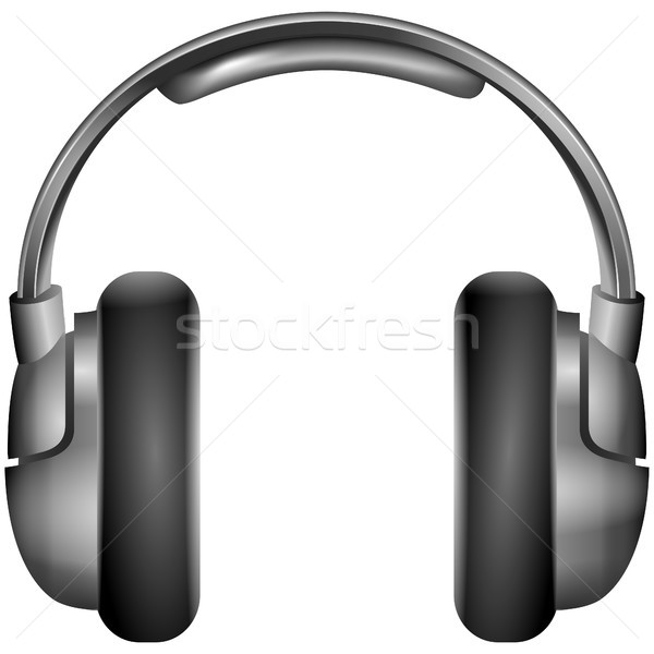Isolated metallic headphones eps10 vector illustration Stock photo © TarikVision