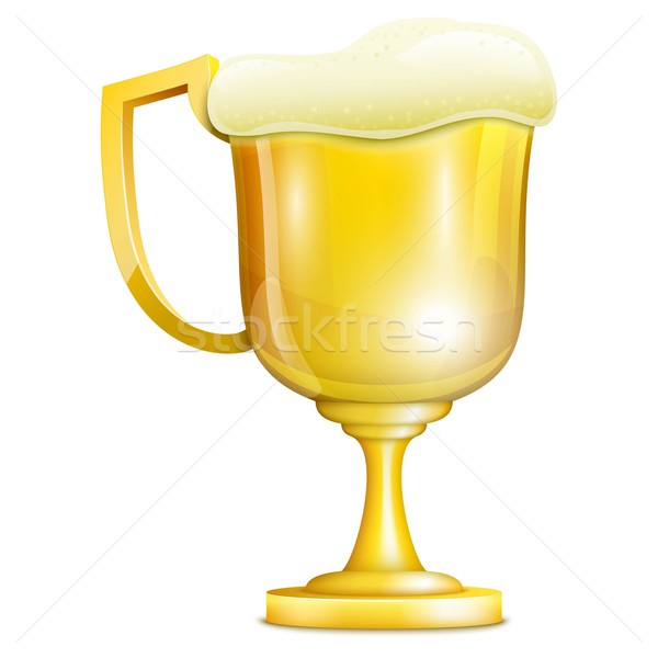 Beer With Froth In Golden Mug Stock photo © TarikVision