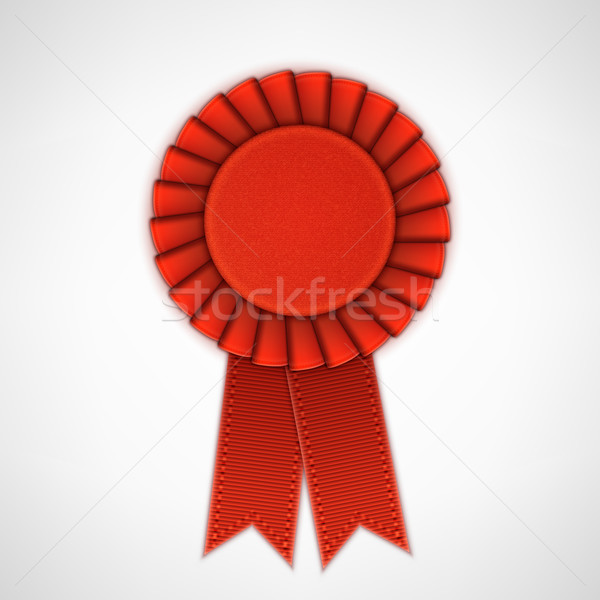 Red Realistic Textile Rosette with Ribbons. Stock photo © TarikVision