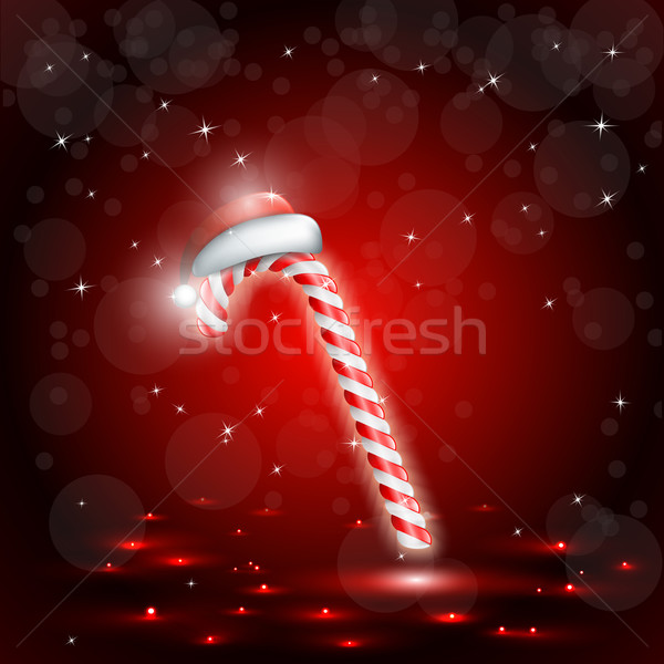 Christmas Candy with Santa Hat Stock photo © TarikVision