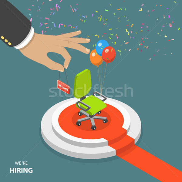 We are hiring flat isometric vector concept Stock photo © TarikVision