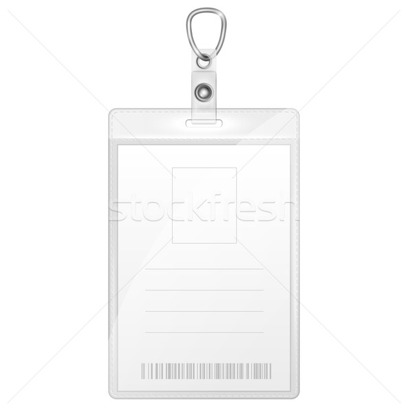 Plastique badge personne identification affaires cadre Photo stock © TarikVision