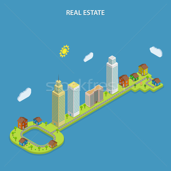 Real estate online searching isometric concept.  Stock photo © TarikVision