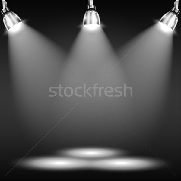 Illuminated Floor In Dark Room Stock photo © TarikVision