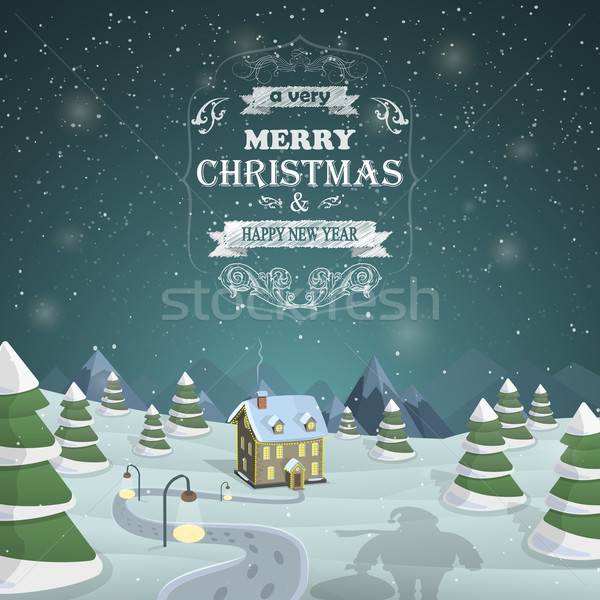 Christmas Eve background vector illustration. Stock photo © TarikVision